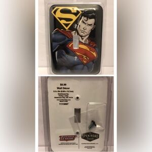 Super Man wall decor light switch cover NWT